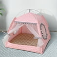 thumbnail image 4 of Visland Large Water Resistant Cat Bed with Cushion, Pink, 4 of 8