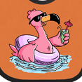 thumbnail image 4 of Inktastic Flamingo with Sunglasses Pool Float and Drink Boys or Girls Baby Bib, 4 of 4