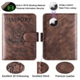thumbnail image 3 of Funda de piel con cierre de pasaporte y bloqueo RFID para viajes esenciales, 3 of 9
