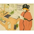 thumbnail image 2 of Toulouse-Lautrec, Henri de 14x12 Black Ornate Wood Framed with Double Matting Museum Art Print Titled - Cover for Lestampe originale, 2 of 4
