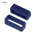 thumbnail image 3 of Uxcell Watch Band Strap Loops Silicone for 19mm Width Watch Band, Navy Blue 4 Pack, 3 of 5