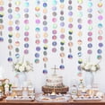 thumbnail image 5 of 10PCS Glitter Paper Circle Dots Circle Garlands Coin Garland Hanging Banners Dot Streamer Backdrop Background Decor for Birthday Baby Shower Wedding Party, 5 of 7