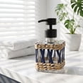 thumbnail image 6 of Luckky Handmade Woven Protective Sleeve with Clear Glass Dispenser Bottle,Reusable Liquid Storage Container for Bathroom Soap,Kitchen Lotion & Household Daily Use, 6 of 7