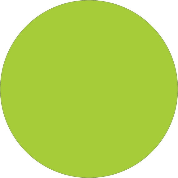 Tape Logic Removable Labels 3/4" Circles Fluorescent Green 500 /Roll DL1388FG