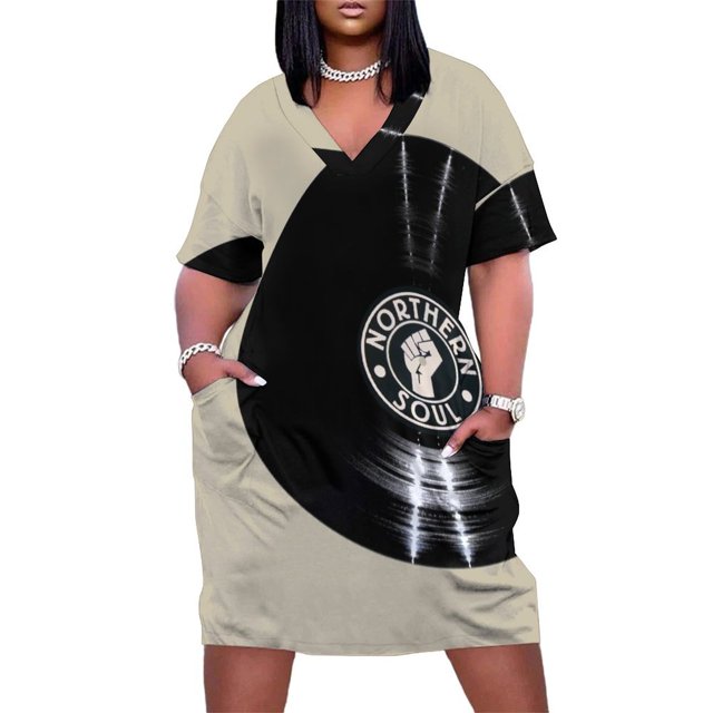 Vestido de vinilo con bolsillos sueltos de Northern Soul, vestidos de novia para fiestas, vestidos de mujer, ropa de mujer