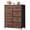 Rustic Brown, variant on JIOABL 9 Drawer Chest Organizer with Fabric Bins, Dresser for Bedroom, Tall Steel Frame, Rustic Brown