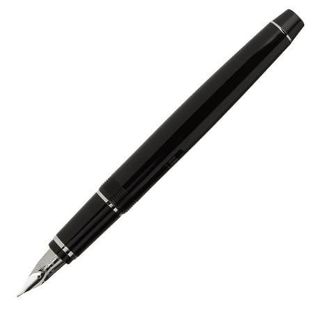 Pilot Falcon Fountain Pen - Black & Rhodium - Soft Flexible Medium