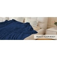 thumbnail image 5 of GONUES Electric Heated Blanket 84"x90" Queen Size with Cozy Flannel, 10 Heat Settings & 1-12 Hours Auto Off, Soft & Cozy Warming Throw for Home, Office, or Bed, Machine Washable, Navy Blue, 5 of 7