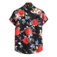 thumbnail image 4 of POTETI Clearance Mens Shirts Beach Plus Size Hawaiian Tropical Short Sleeve Button up Shirts Tops, 4 of 9