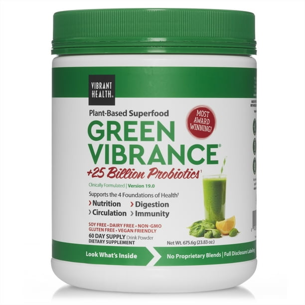 Vibrant Health, Green Vibrance, Vegan Superfood Powder, 60 Servings