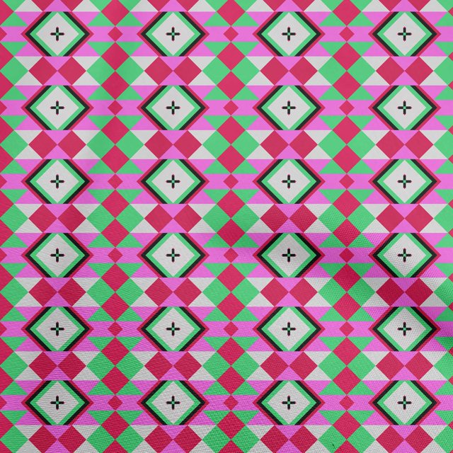 oneOone Rayon Pink Fabric Geometric Sewing Material Print Fabric By The Yard 56 Inch Wide