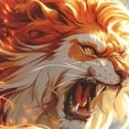 thumbnail image 6 of WYYP A Majestic Lion Majestic and Domineering Round Tablecloth 100% Polyester Waterproof Resistant Fabric White, 6 of 8