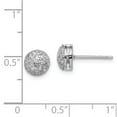 thumbnail image 2 of White Sterling Silver Earring Button Women'S Diamond 7 mm, 2 of 2