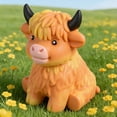 thumbnail image 5 of Sulaicai Highland Cow Squishies, Slow Rising Sensory Fidget Stress Ball for Anxiety Relief, Easter Basket Stuffer Party Favor Gift for Cow Lovers (Yellow), 5 of 8