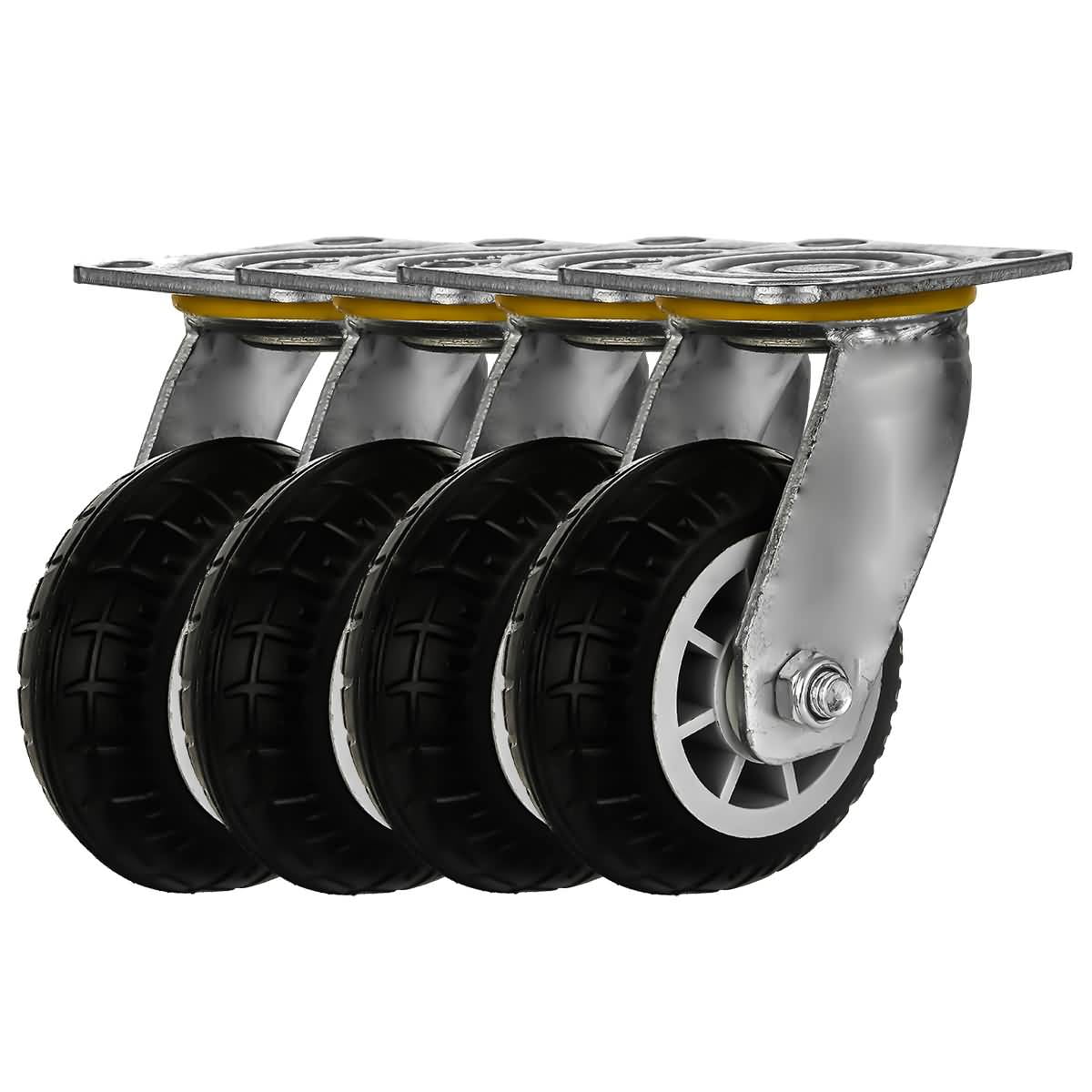 FactorDuty 4 Pack 5" Heavy Duty All Terrain Caster Wheel Industrial