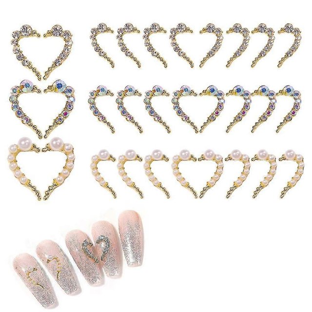 ZHAOCHENG Suministros de decoración de diseño de uñas de corazón para niñas y mujeres
