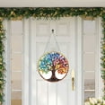 thumbnail image 4 of Stained Glass Tree Of Life Window Art Panel Hanging Suncatcher Ornament For Home, 4 of 4