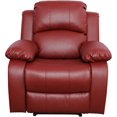 thumbnail image 1 of Ensemble de Meubles de Salon en Cuir Collé, Canapé Inclinable, Ensemble de Meubles d'Amour pour Salon (Chaise, Rouge), 1 of 12