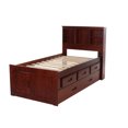 thumbnail image 6 of Discovery World Furniture - Twin Size Bed Frame with Headboard Bookcase Captain Bed with 3 Drawers & Twin Trundle, Twin Size Bed with Storage & Twin Trundle, Merlot, 6 of 8