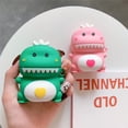 thumbnail image 4 of Protective Cover Compatible with Apple AirPod 1 & 2 - Portable Silicone Headphone Case 3D Keychain - Green Love Diosaur Design - Protective Case for Earplugs, 4 of 6