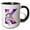 Black/White, variant on 3drose, Cute Astronaut Monogram Initial K, 11oz Two-tone Green Mug