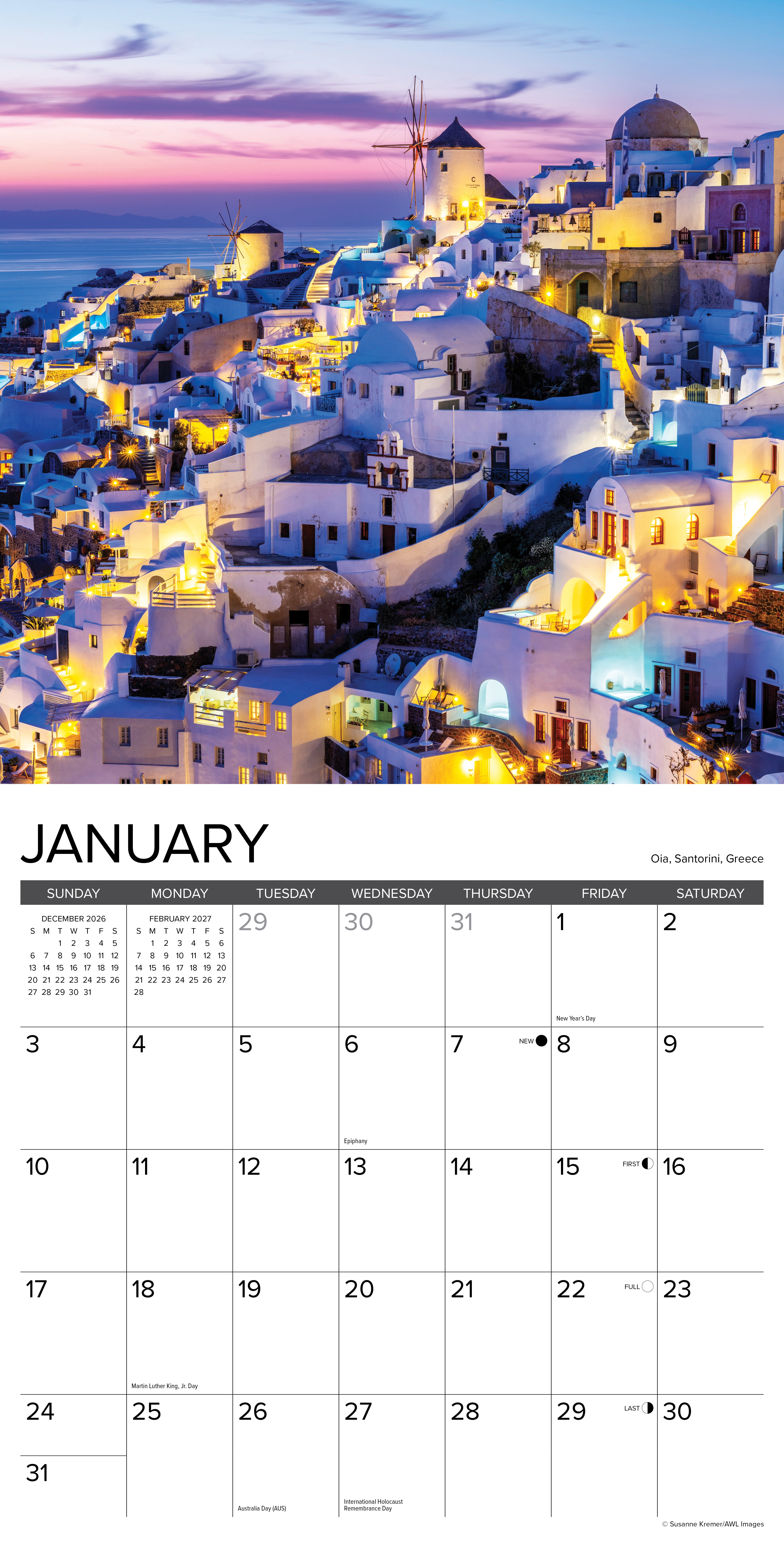 Willow Creek Press, Mediterranean 2027 Wall Calendar