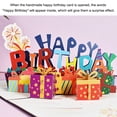 thumbnail image 4 of Ounissouiy Tarjeta DIY hecha a mano, tarjetas de feliz cumpleaños, sobres, celebración, sorpresa plegable, postal emergente, bendición para Kits de decoración para fiestas, 4 of 6