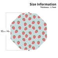 thumbnail image 2 of Honeii Hand Drawn Strawberry print Leather Coaster Set of 4, ideal for safeguarding your furniture from drinks spills and effortless cleanup-Octagon, 2 of 6