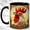 Black, variant on Patriotic Rooster Coffee Mug, Farm Animal Mug, Ceramic 11 oz