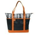 thumbnail image 2 of Blue Shopping Striped Tote Bag, 2 of 5