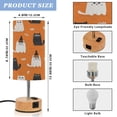 thumbnail image 2 of Touch Control Table Lamp with LED Bulb Bedside Lamp for Bedroom Living Room Black Cat and White Cat, 2 of 8