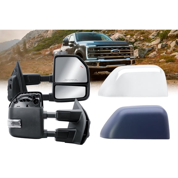 Passenger Right Side Door Towing Mirror For 21 to 26 Ford F-150 250 350 450 550
