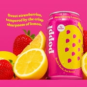 poppi Strawberry Lemon Prebiotic Soda, 12 fl oz, 1 Pack Can