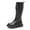 Black, variant on GJSYRH Girls Mid Calf Winter Boots With Cozy For Everyday Casual Toddler Footwear Comfort Black 5-5.5 Years