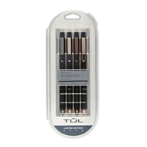 TUL Brilliance Pens, Ballpoint, Medium Point, 1.0 mm, Black Ink, 4 Count, 4 Pack