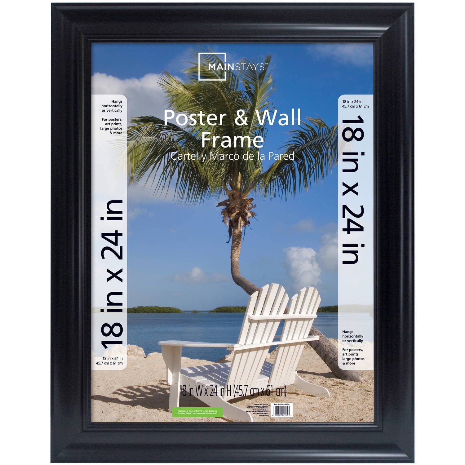 Mainstays 18x24 wide poster frame black walmart