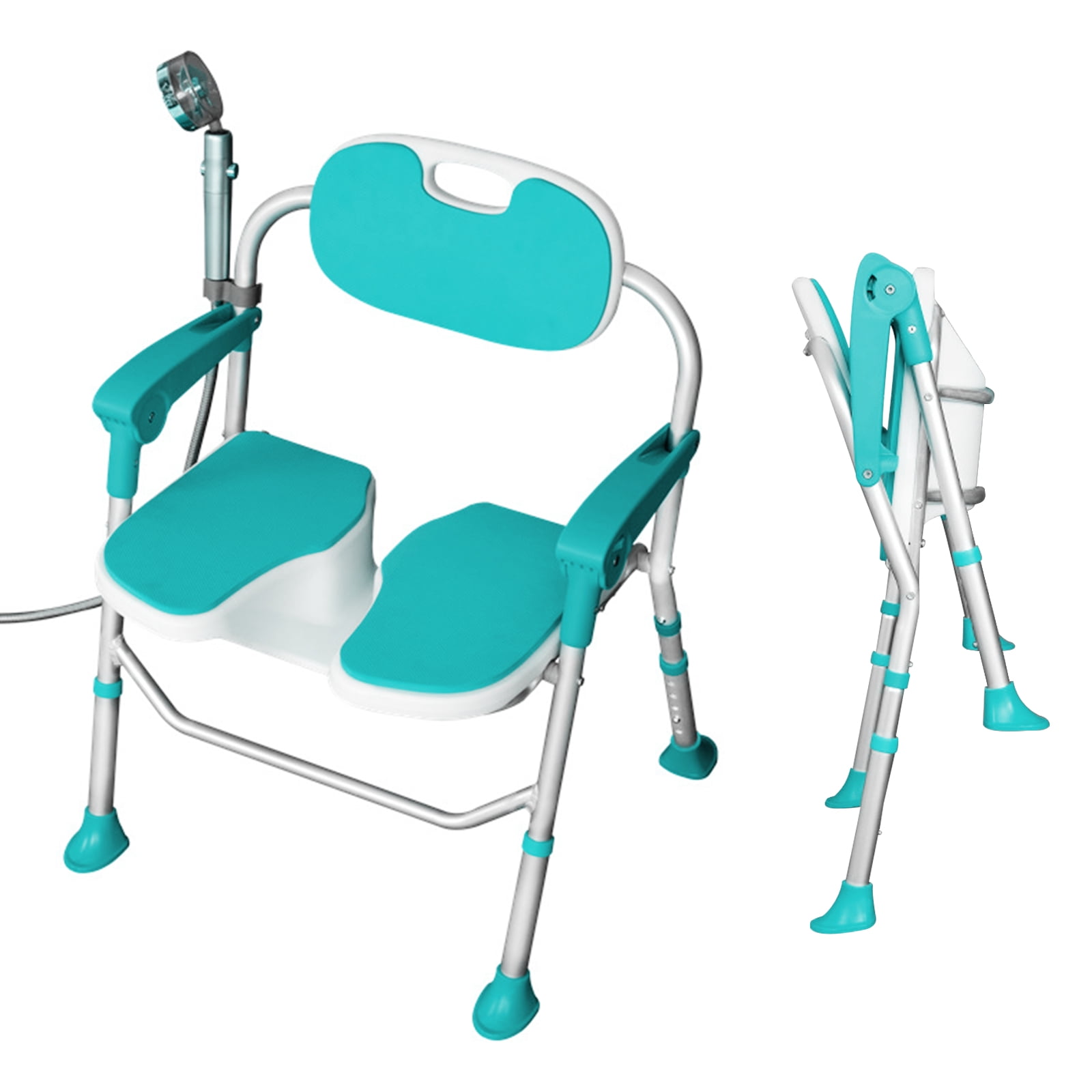 VIVISPECIAL Shower Chair with Arms and Back, Folding Shower Chair 5