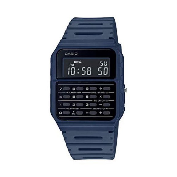 Casio Data Bank Quartz Watch with Resin Strap, Blue, 24.1 (Model: CA-53WF-2BCF)