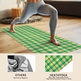 thumbnail image 4 of Green Yellow Checkerboard Checkered Pattern Hot Yoga Mat Towel Non Slip for Hot Yoga - Quick-Drying Yoga Mat Cover with 4 Corner Pockets with Travel Bag - Hot Yoga Towel Non Slip 70"x26", 4 of 6