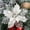white, variant on 10 Pieces Christmas Poinsettia Flowers Artificial Christmas Tree Ornaments Glitter Poinsettia for Tree Wedding New Year Holiday Decorations