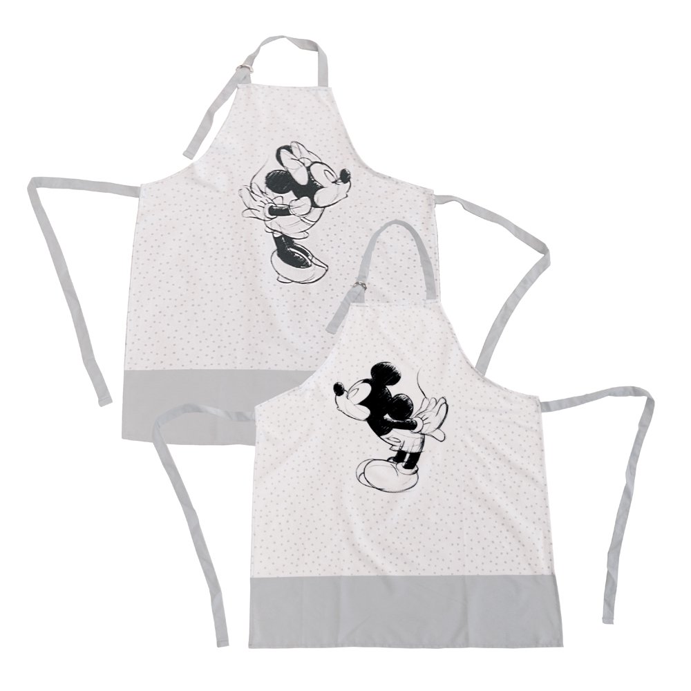 Disney Cotton Apron, 2pk Durable yet Light Weight Kitchen Apron to