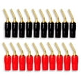 thumbnail image 2 of 10-Pair 2mm Banana Plug Pin Screw Type, Audio Speaker Cable Connector & 5 Pairs Banana Plugs,Connectors, Open Screw Type, 2 of 7