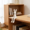thumbnail image 5 of White Long Eared Rabbit Shaped Statues Ornament,Porcelain Ornament for Easter Floating Shelf Tabletop & Home Decoration, 5 of 6