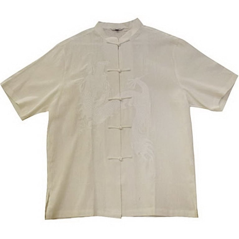 Traditional Chinese Embroidered Linen Kung-Fu T-Shirt Tang Jacket 
