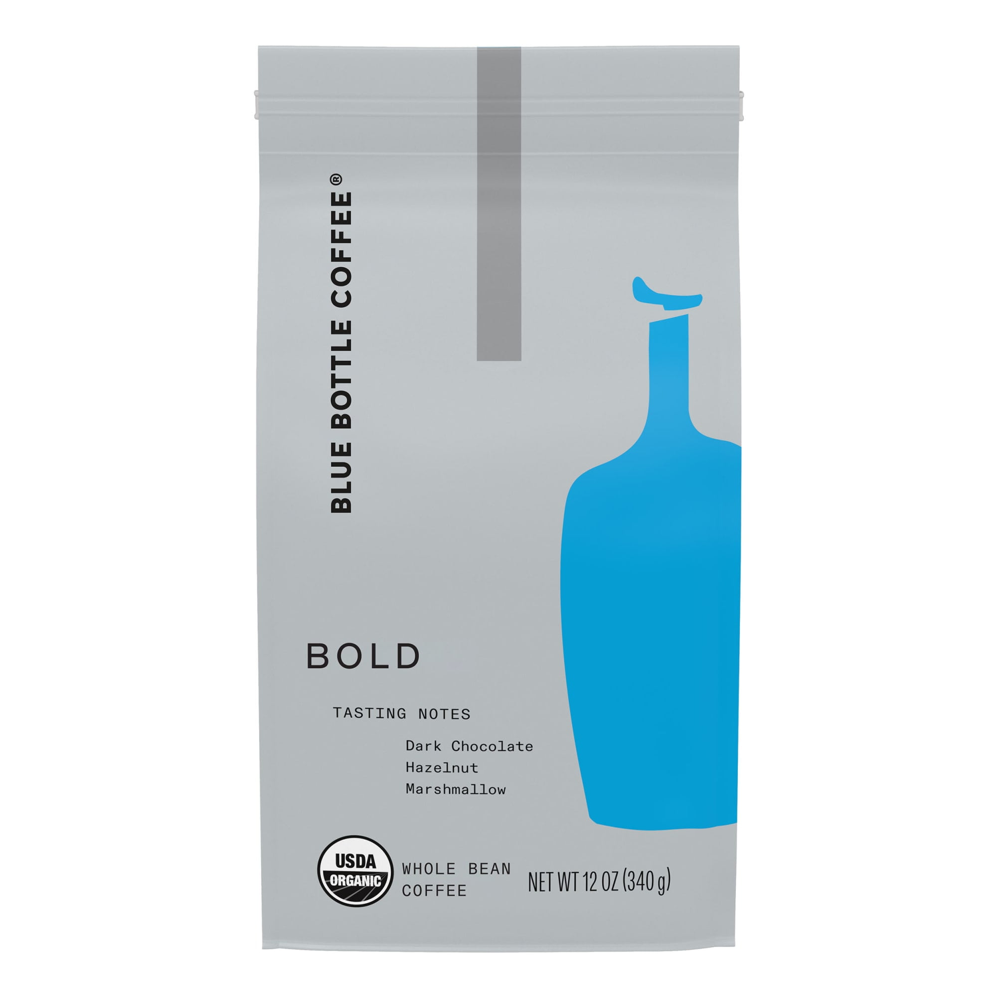 (3 pack) Blue Bottle Coffee, Bold, Organic Gourmet, Dark Roast, Whole Bean, 12 oz