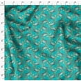thumbnail image 4 of Soimoi Green polyester Crepe Fabric Crabs Ocean Print Fabric by the Yard 52 Inch Wide, 4 of 6