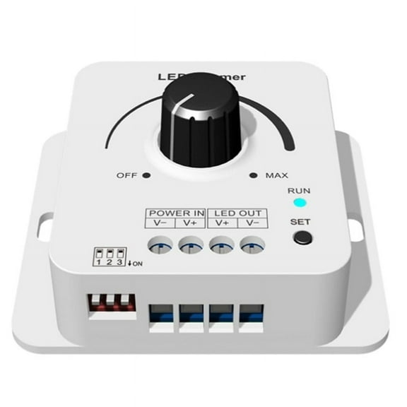12-48VDC Skydance Rotary LED Dimmer V1- 1CHx8A 5 Levels Light Gradient Speed for Single Color LED Strip Tape Dimming