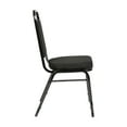 thumbnail image 2 of Flash Furniture 4 Pack Trapezoidal Back Stacking Banquet Chair with Black Fabric and 2.5'' Thick Seat - Black Frame, 2 of 10