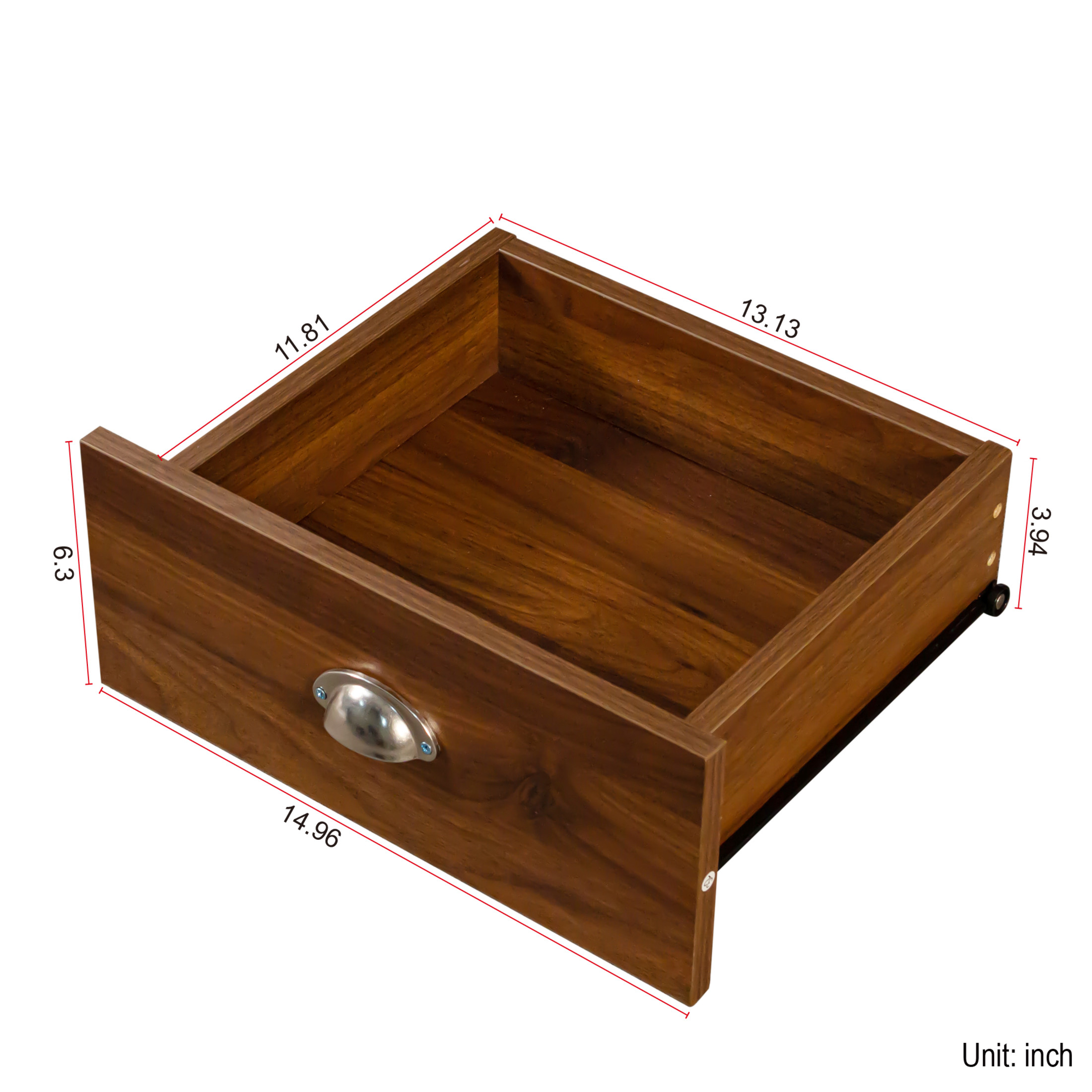 Noble House 59" Computer Desk with Hutch, Drawers, 2-Tier Shelf & Concealed PC Cabinet, for Home Office, Walnut