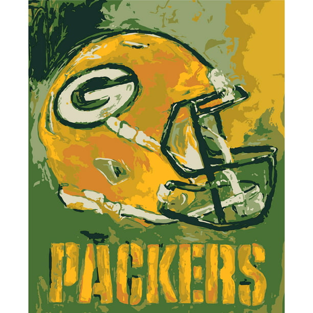 Green Bay Packers Team Pride Paint By, Green Bay Packers Floor Lamp